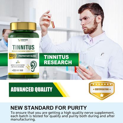 Tinnitus Relief Ringing Ears Supplement - 120 Capsules | Supports Ear Health & Hearing Comfort