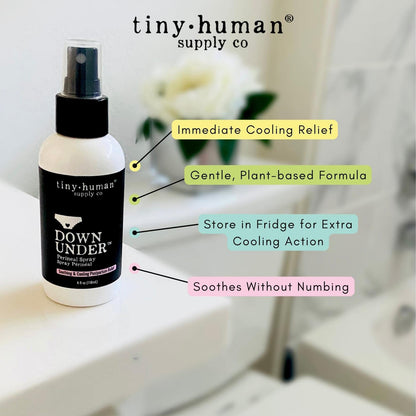 Tiny Human Supply Co Down Under Herbal Perineal Spray 4oz — 97% Organic Postpartum Relief
