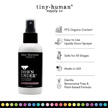 Tiny Human Supply Co Down Under Herbal Perineal Spray 4oz — 97% Organic Postpartum Relief