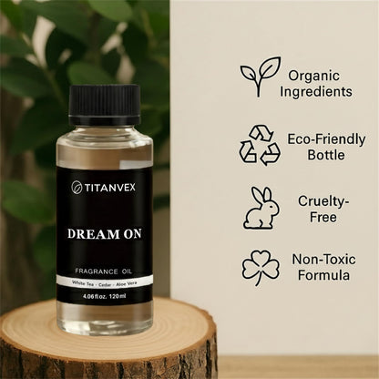 TitanVex Dream On White Tea & Vanilla Diffuser Oil – Luxury Hotel Scent (4.06 fl oz)