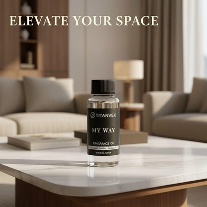TitanVex Luxury Waterless Diffuser Oil – Sandalwood, Virginia Cedar & Iris | Hotel Collection Inspired | 4.06 Fl Oz