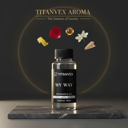 TitanVex Luxury Waterless Diffuser Oil – Sandalwood, Virginia Cedar & Iris | Hotel Collection Inspired | 4.06 Fl Oz