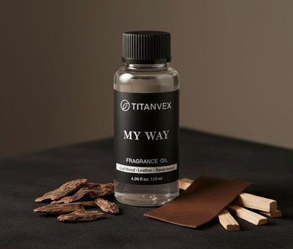 TitanVex Luxury Waterless Diffuser Oil – Sandalwood, Virginia Cedar & Iris | Hotel Collection Inspired | 4.06 Fl Oz
