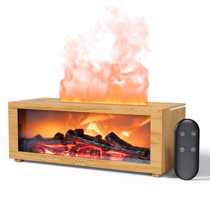 TMEHM Fireplace Flame Diffuser – 7-Color Ultrasonic with Timer