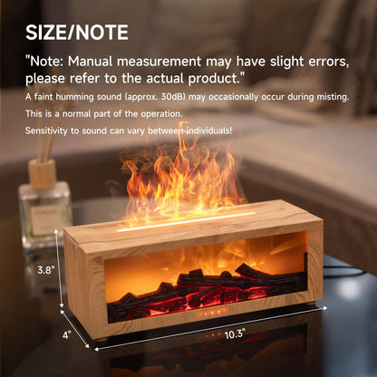 TMEHM Fireplace Flame Diffuser – 7-Color Ultrasonic with Timer