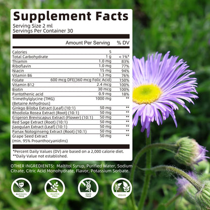 TMG Supplements 1000MG Liquid Drops – Trimethylglycine (Betaine) for Methylation, Liver & Cognitive Support | Non-GMO, Vegan, Blood Orange Flavor, 2 Fl Oz