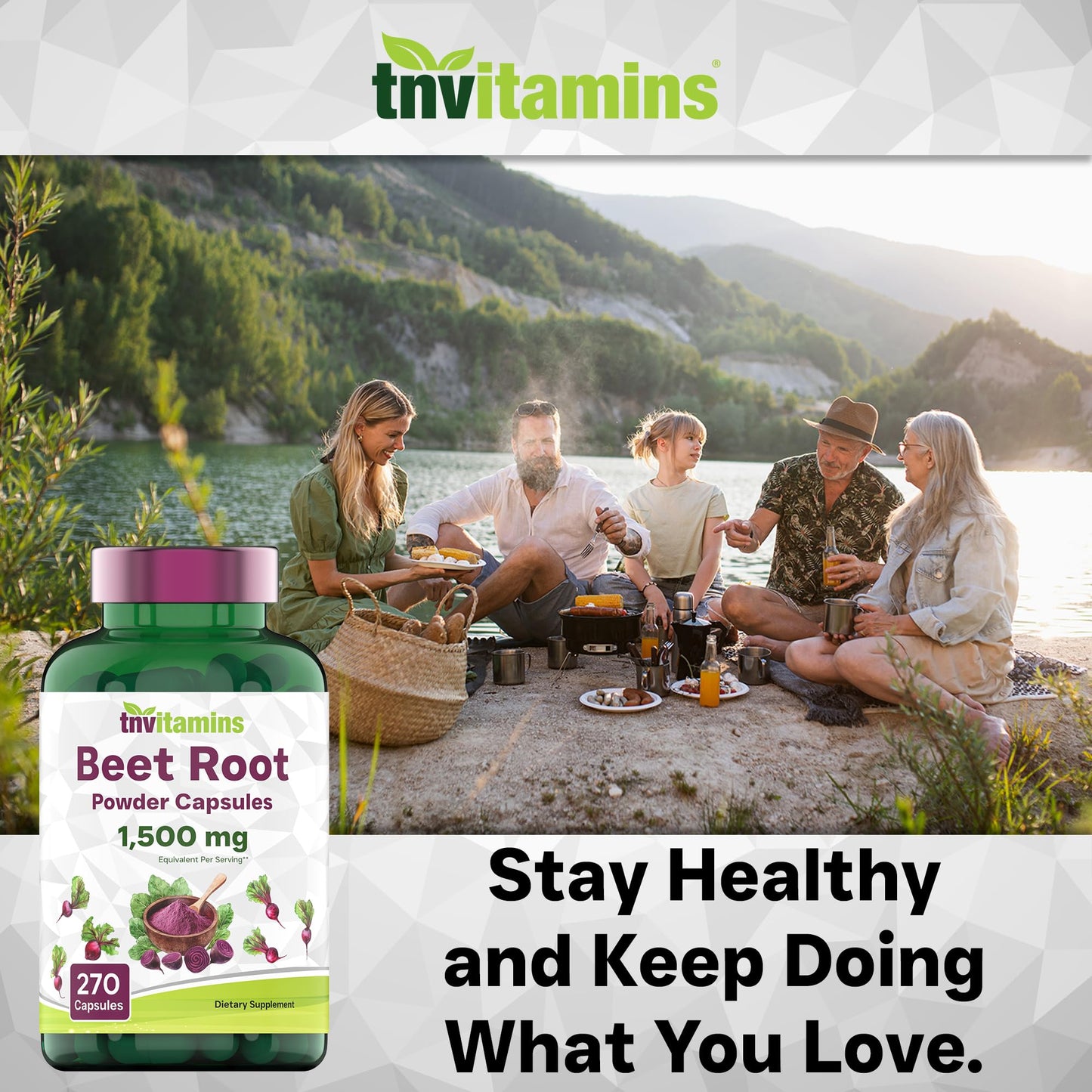 tnvitamins Beet Root Capsules 1,500 mg per Serving | 270 Capsules | Beet Root Powder Extract | Non-GMO & Gluten-Free | Made in USA