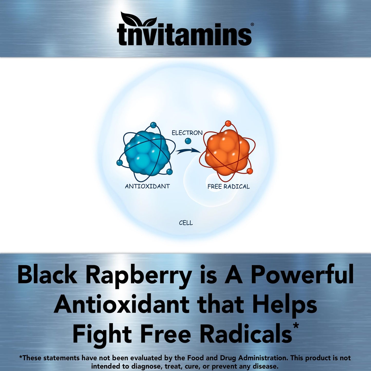 TNVitamins Black Raspberry Capsules 850mg - 180 Capsules (Pack of 2) | 3 Month Supply | Powerful Antioxidant