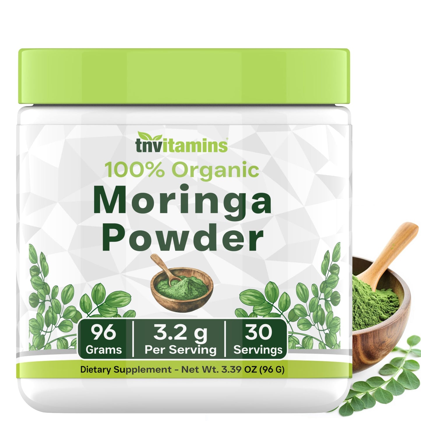 tnvitamins Organic Moringa Powder | Pure Moringa Leaf Superfood