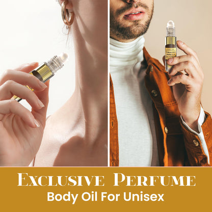 Tobacco Vanilla Unisex Body Oil (10ml Roll-On) – Long-Lasting Oriental Spicy Fragrance
