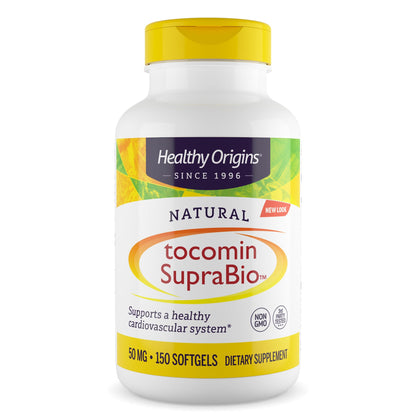 Healthy Origins Tocomin SupraBio Tocotrienols 50 mg — Full Spectrum Vitamin E, 150 Softgels