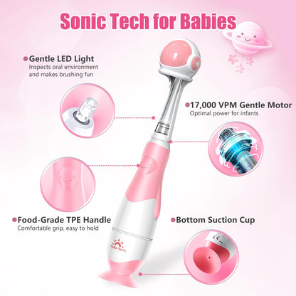 Toddler Electric Toothbrush 1-3 Years – Pink Astronaut