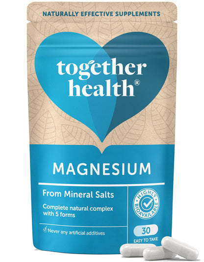 Together Health Marine Magnesium 30 Capsules | Vegan-Friendly Magnesium Supplement