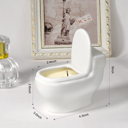 Toilet Shaped Scented Candles: Funny Gag Gift, Sandalwood, 6oz