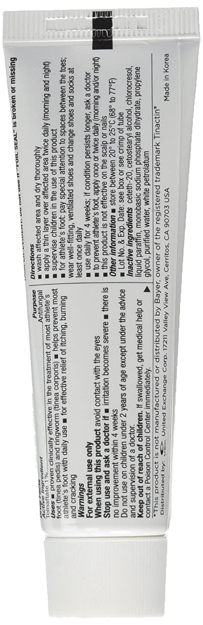 Tolnaftate Cream 1% Antifungal – 6 Pack | Compare to Tinactin