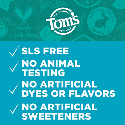 Tom’s of Maine Botanically Bright Fluoride Free Toothpaste – 3 Pack (4.0 oz each) – Vegan, SLS Free, Peppermint
