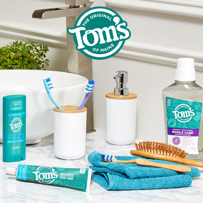 Tom’s of Maine Botanically Bright Fluoride Free Toothpaste – 3 Pack (4.0 oz each) – Vegan, SLS Free, Peppermint