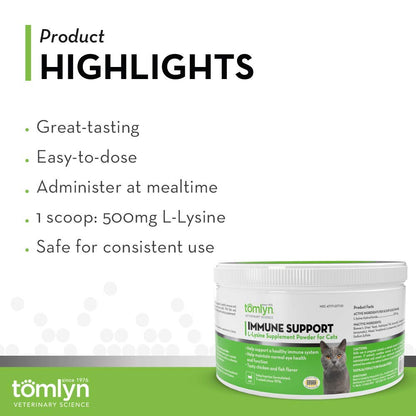 Tomlyn Immune Support L-Lysine Powder for Cats & Kittens - Fish Flavor, 3.5oz