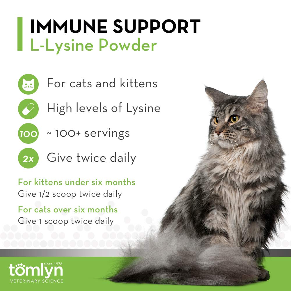 Tomlyn Immune Support L-Lysine Powder for Cats & Kittens - Fish Flavor, 3.5oz