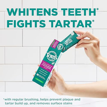 Tom’s of Maine Antiplaque & Whitening Fluoride Free Toothpaste Spearmint 3-Pack