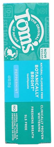 Toms of Maine Botanically Bright Peppermint Toothpaste 4 oz - Fluoride Toothpaste