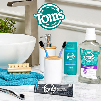 Tom’s of Maine Activated Charcoal Toothpaste with Fluoride – Peppermint, 3 Pack