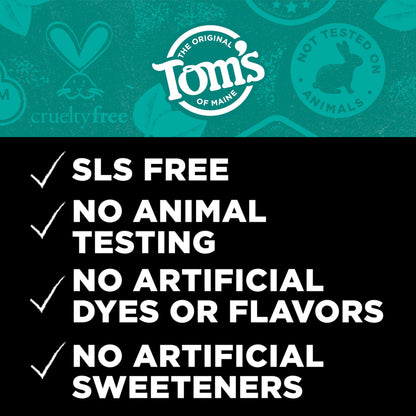 Tom’s of Maine Activated Charcoal Toothpaste with Fluoride – Peppermint, 3 Pack