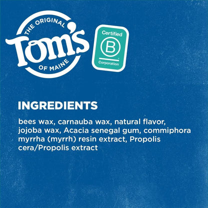 Tom's of Maine Natural Waxed Antiplaque Flat Floss – Spearmint, 32 Yards, Pack of 2 | ADA Accepted