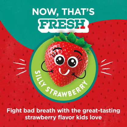 Tom's of Maine Children's Anticavity Fluoride Rinse Mouthwash – Silly Strawberry, 16 Fl Oz (Pack of 6) (Packaging May Vary)