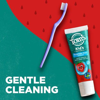 Tom's of Maine Kids Fluoride-Free Toothpaste - Silly Strawberry, Ages 2+, 3-Pack