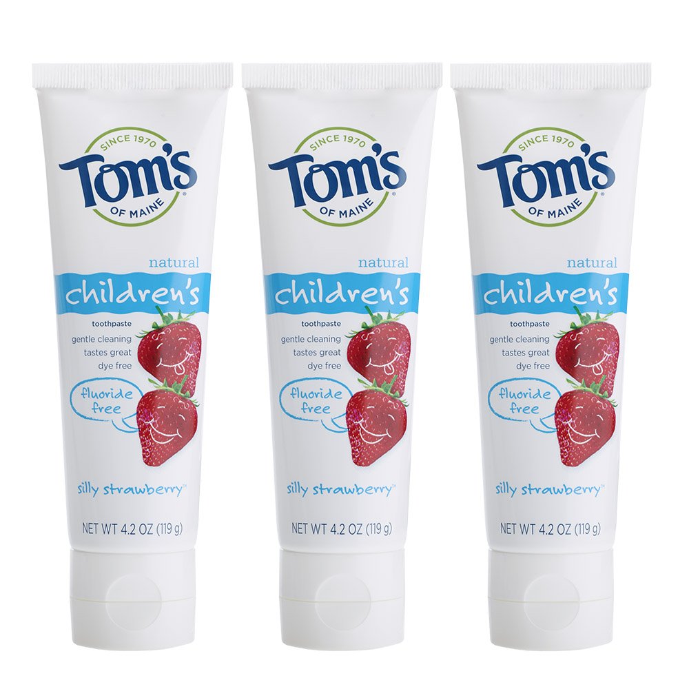 Tom's of Maine Fluoride-Free Kids Toothpaste – Silly Strawberry (3-pack)