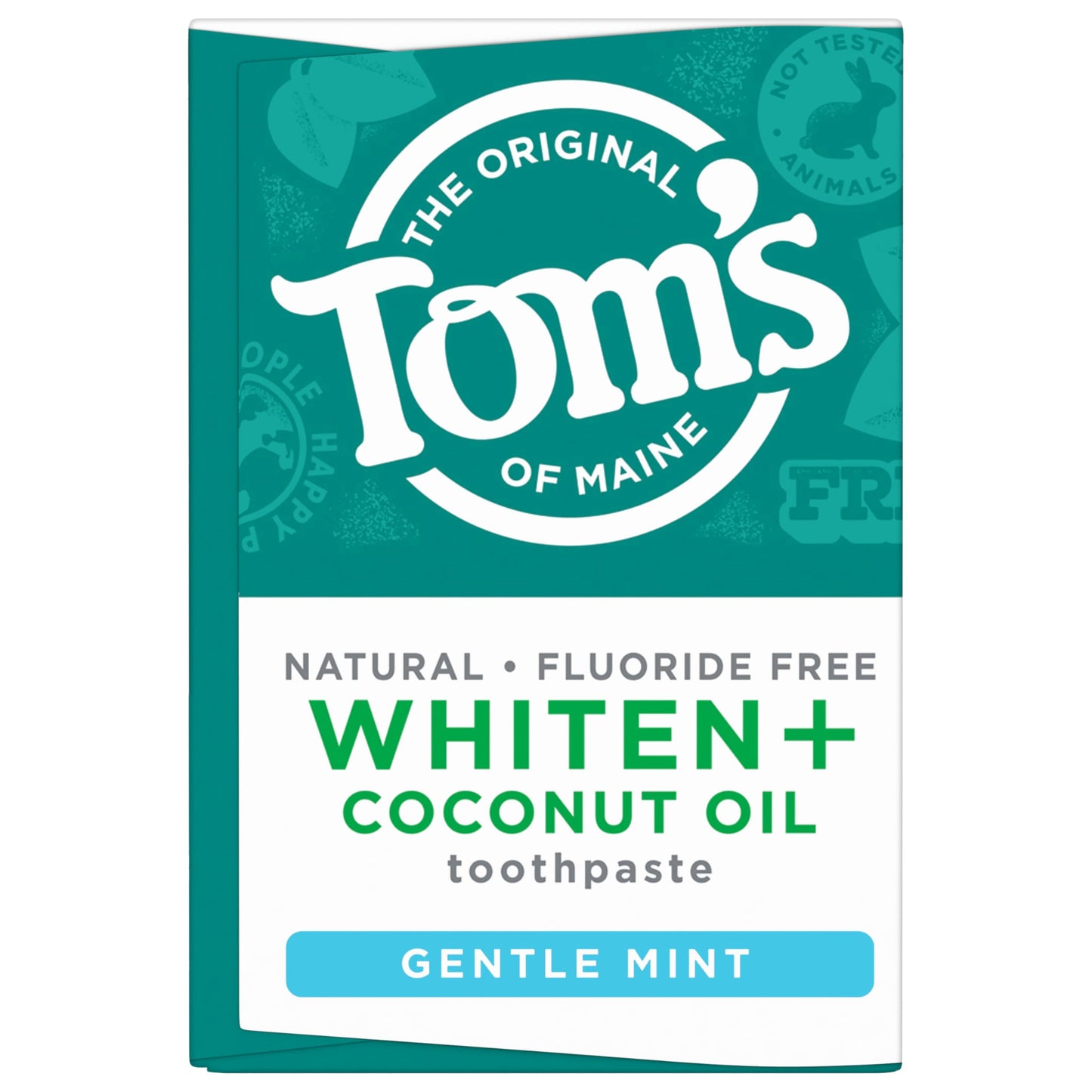 Tom's of Maine Whiten Plus Coconut Oil Fluoride Free Toothpaste - Natural Whitening (4 oz)