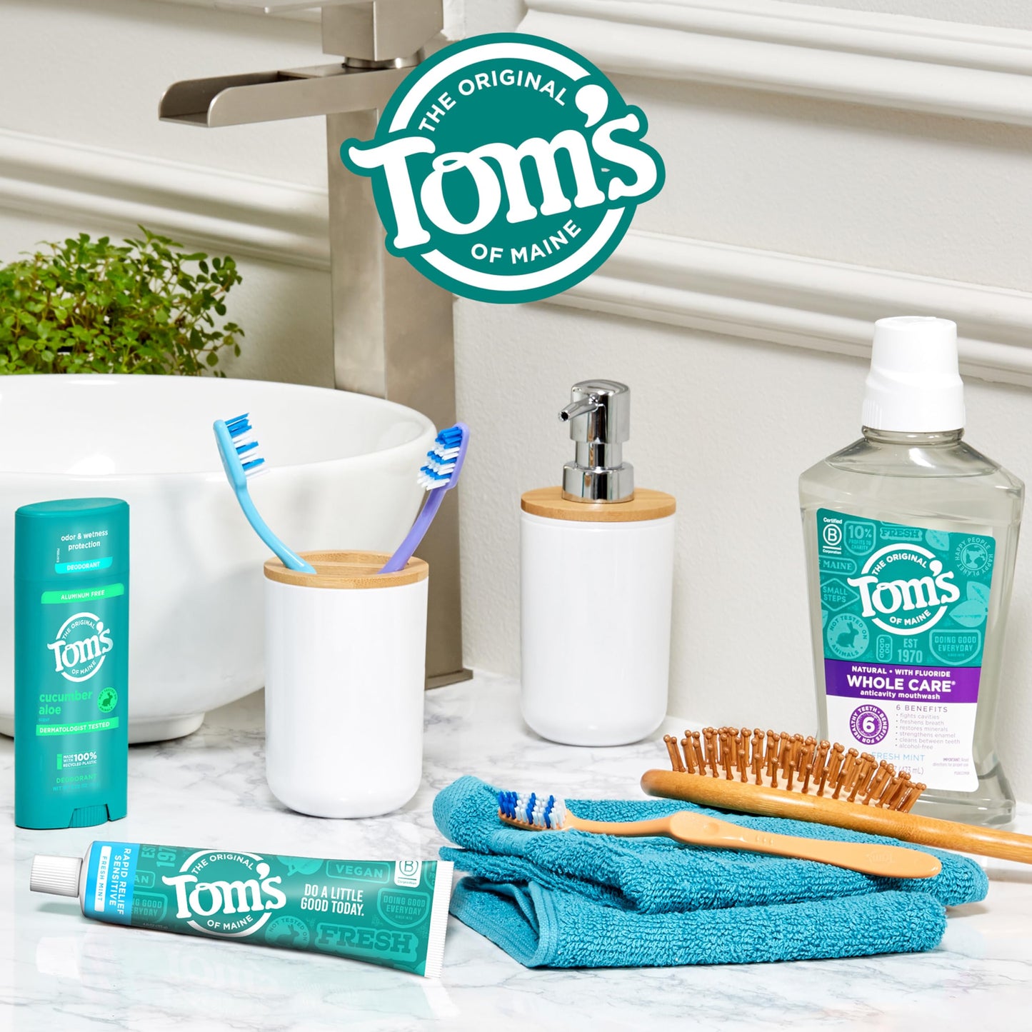 Tom's of Maine Fluoride-Free Rapid Relief Sensitive Toothpaste – Fresh Mint, 4 oz