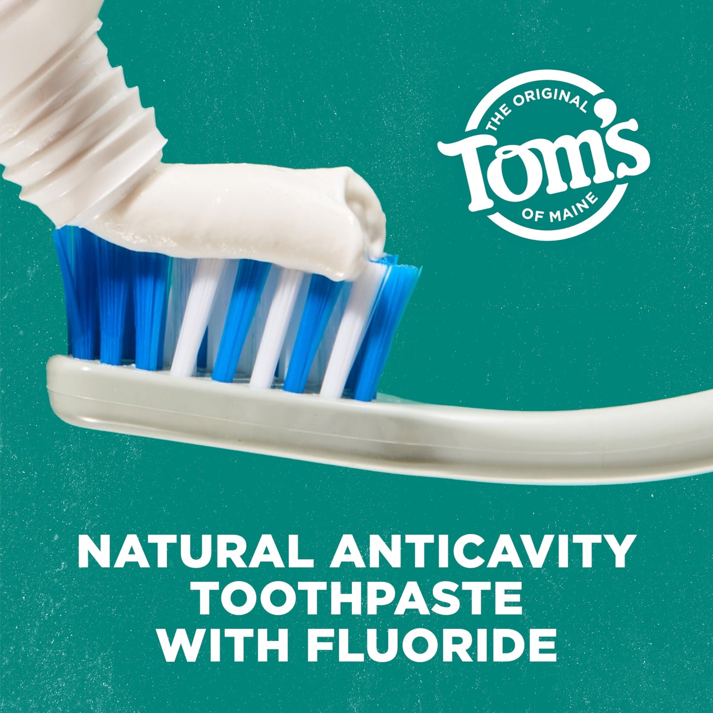Tom's of Maine Whole Care Natural Fluoride Toothpaste – Peppermint, 4 oz, 3-Pack (Packaging May Vary)