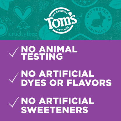 Tom's of Maine Whole Care Natural Fluoride Toothpaste – Peppermint, 4 oz, 3-Pack (Packaging May Vary)