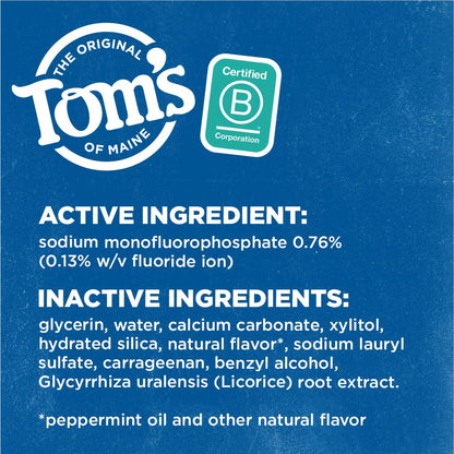 Tom's of Maine Wicked Fresh! Fluoride Toothpaste - Spearmint 4.7 oz 2-Pack