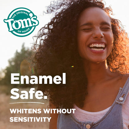 Tom’s of Maine Whiten Plus Coconut Oil Fluoride Free Toothpaste — Natural Whitening, Enamel Safe, Vegan, Gentle Mint, 4.0 Oz (Pack of 3)