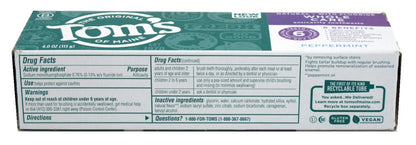 Tom's of Maine Whole Care Fluoride Gel Peppermint 4 oz Pack of 6