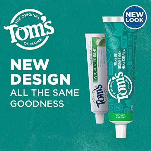 Tom's of Maine Wicked Fresh! Fluoride Toothpaste - Spearmint 4.7 oz 2-Pack