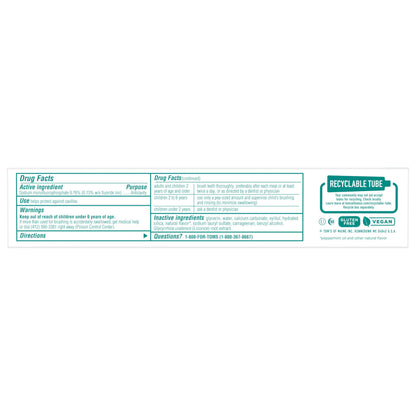Tom's of Maine Wicked Fresh Natural Fluoride Toothpaste Cool Peppermint 4.7 oz 2-Pack