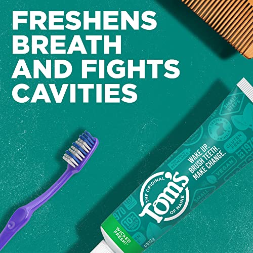 Tom's of Maine Wicked Fresh Natural Fluoride Toothpaste Cool Peppermint 4.7 oz 2-Pack
