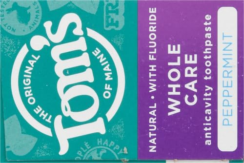 Tom's of Maine Whole Care Toothpaste with Fluoride – Peppermint, 4 oz