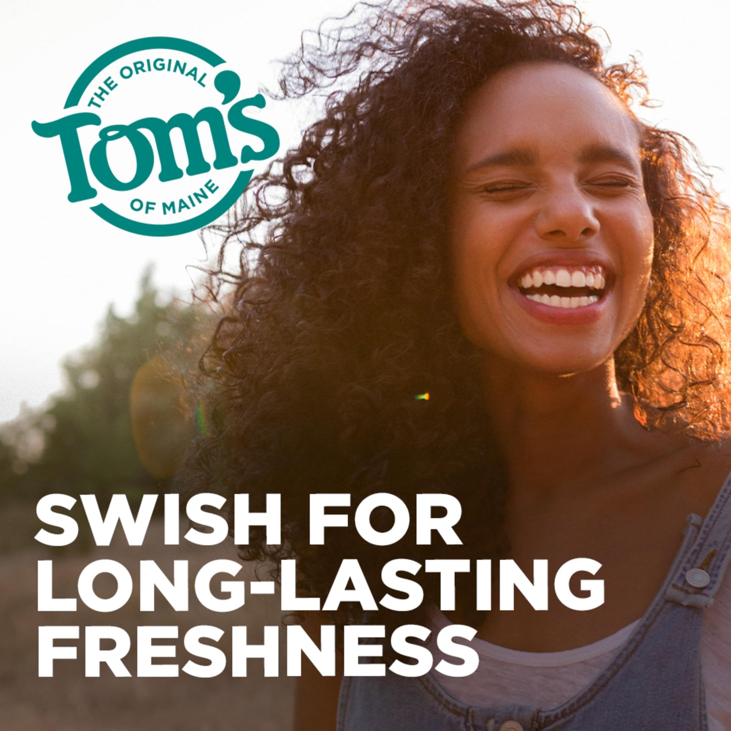Tom's of Maine Wicked Fresh Natural Mouthwash – Alcohol-Free, Cool Mountain Mint, 16 oz (6-Pack) Packaging May Vary