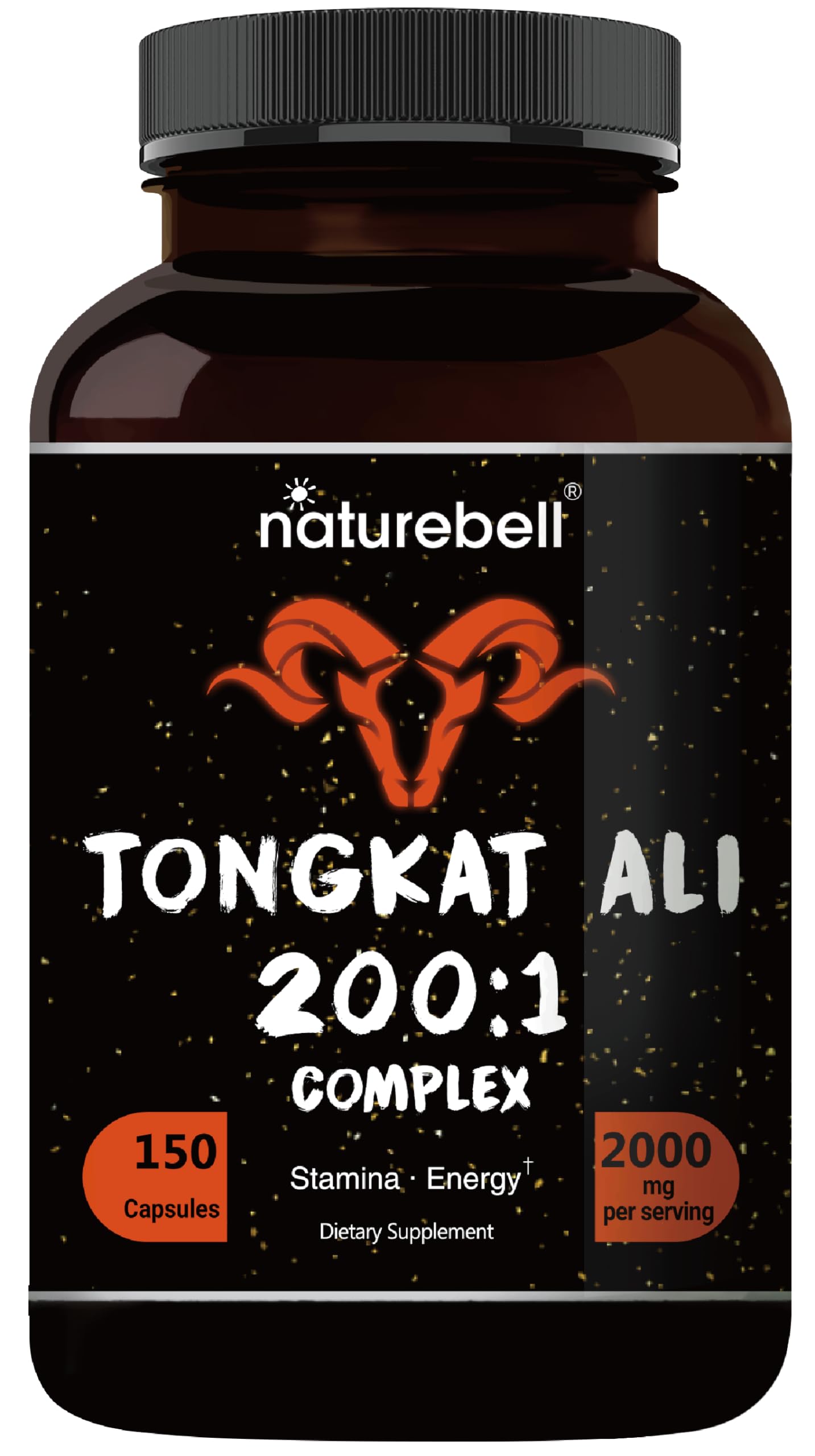 Tongkat Ali 200:1 Longjack Extract for Men – 2000mg, 150 Capsules, Indonesia | Panax Ginseng