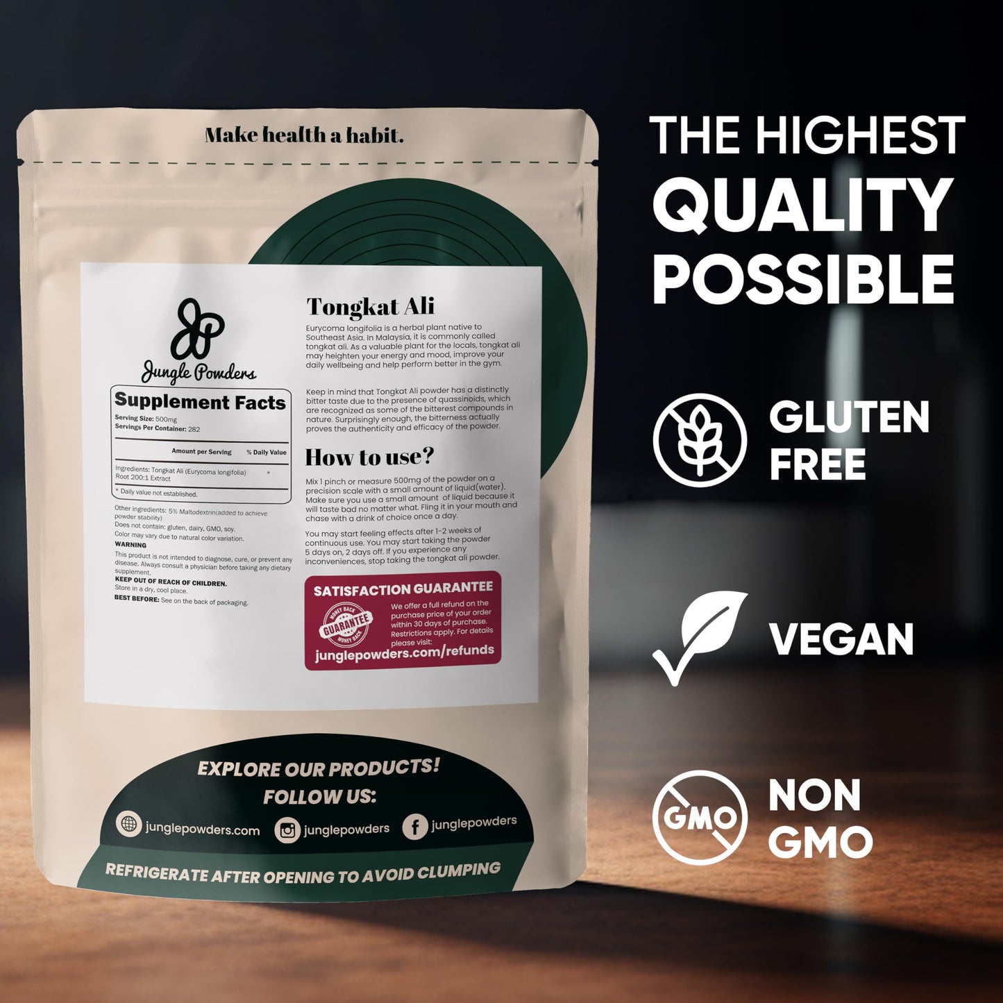 Tongkat Ali Powder 200:1 Extract – Jungle Powders 5 oz