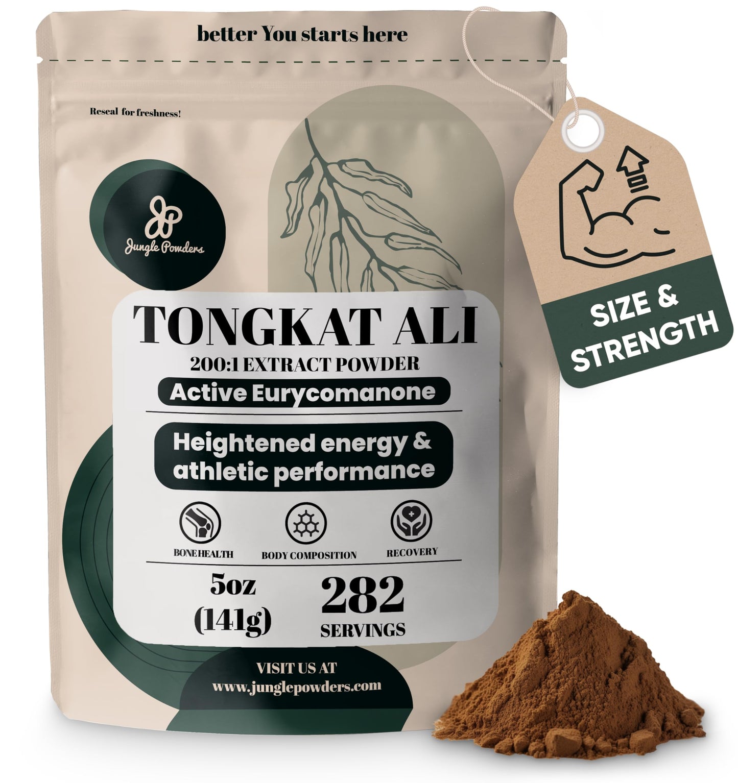 Tongkat Ali Powder 200:1 Extract – Jungle Powders 5 oz