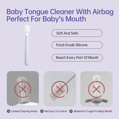 Tongueclear Kids Tongue Scraper - Baby Tongue Cleaner for Infants & Newborns