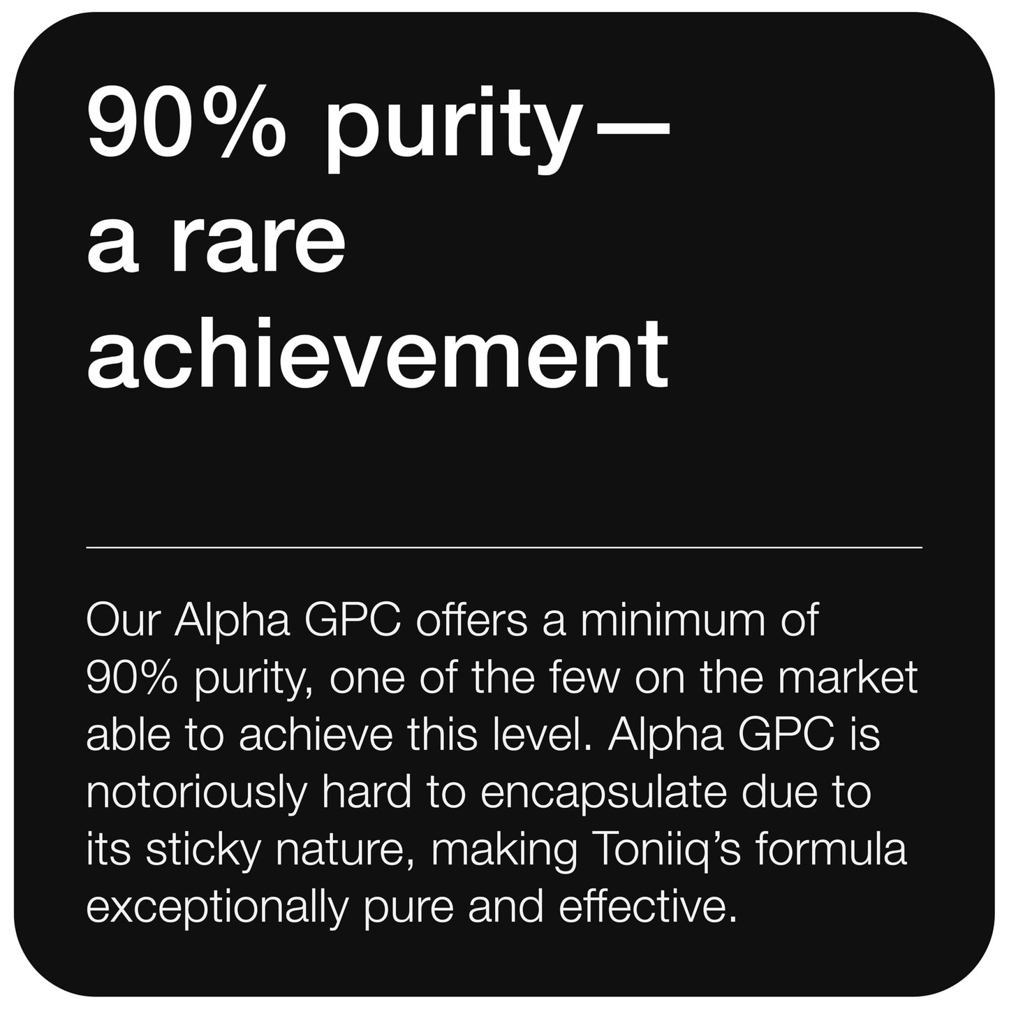Toniiq Ultra High Purity Alpha GPC Capsules – 600mg, 120 Count, 90%+ Purity | Bioavailable Nootropic