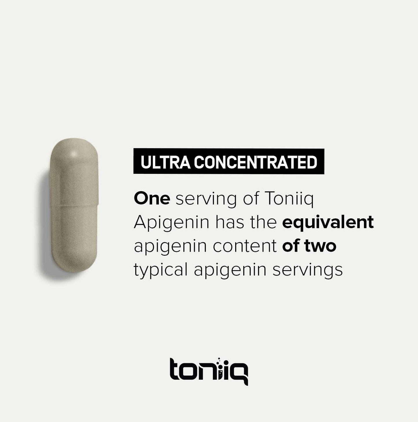 Toniiq Ultra High Strength Apigenin 100mg - 98%+ Purified - 180 Vegetarian Capsules