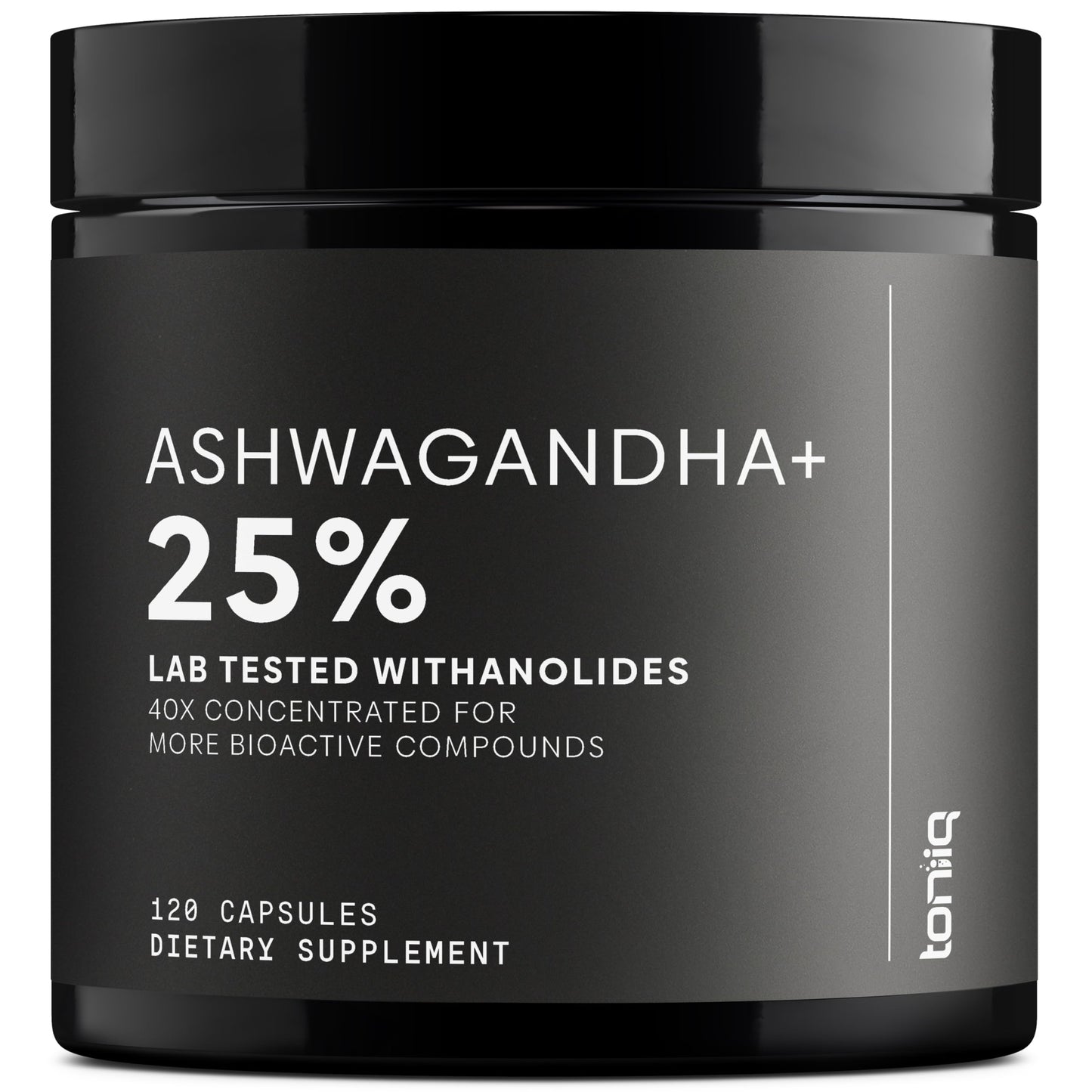 Toniiq Ashwagandha 40:1 Extract – 25% Withanolides | 120 Capsules